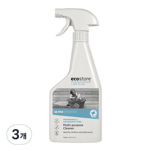 에코스토어 다목적 크리너 울트라 센서티브 무향, 500ml, 3개