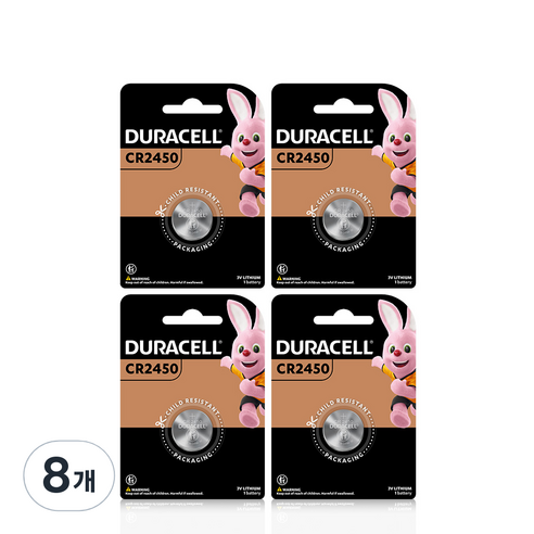 듀라셀 코인 리튬 건전지 CR2450, 1개입, 8개