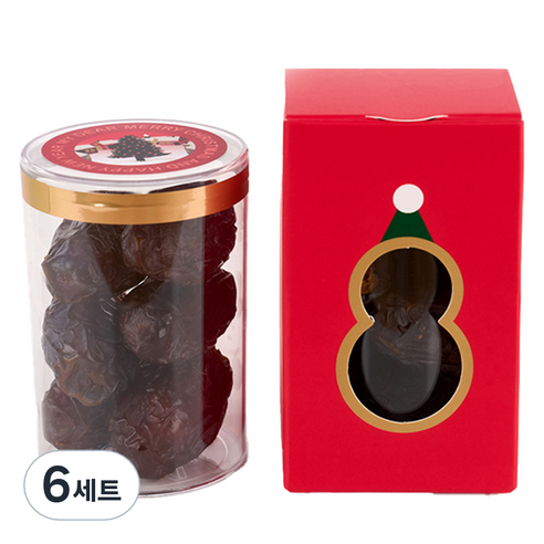 데이츠 눈사람 씨없는 대추야자 크리스마스 선물세트 100g, 6세트
