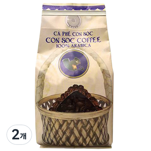 콘삭 아라비카 100% 원두 커피, 200g, 홀빈(분쇄안함), 2개