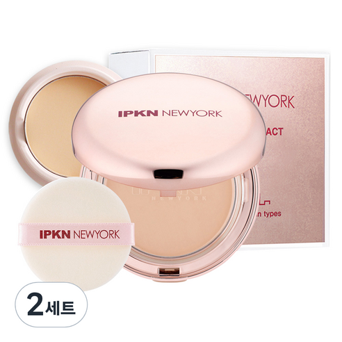 입큰 새틴 피니쉬 파우더 팩트 15g + 리필 11.5g, 21호, 2세트