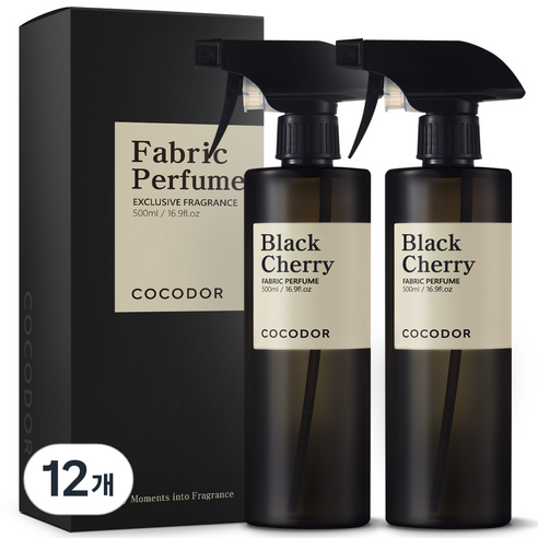 코코도르 룸 앤 패브릭 퍼퓸 섬유탈취제, 500ml, 12개, 블랙체리