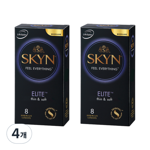 SKYN 라이프스타일 엘리트 남성용 일반형 콘돔, 8개입, 4개