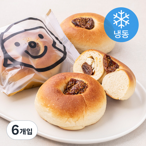 훕훕베이글 크리미무화과 베이글 (냉동), 6개입, 180g