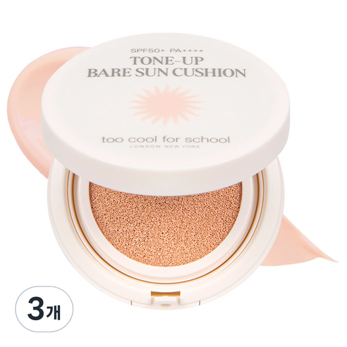 투쿨포스쿨 톤업 베어 선 쿠션 SPF50+ PA++++, 15g, 3개