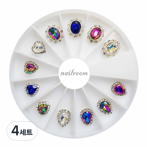 네일룸 스톤 컬러 파츠세트, N118, 4세트
