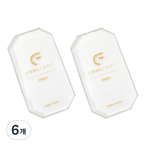 쿨풋 글라스 발 각질제거기, 1개입, 6개