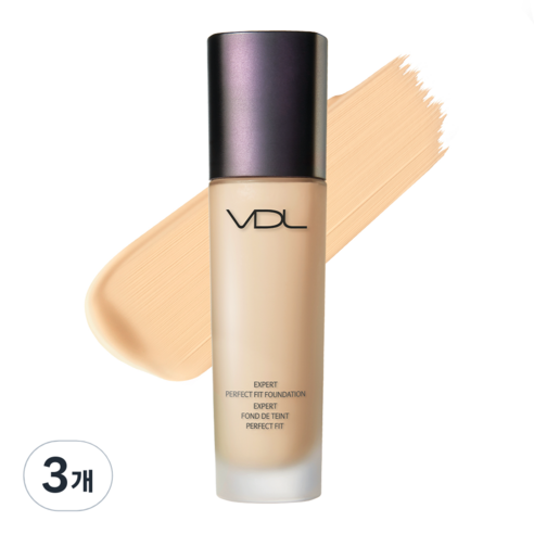브이디엘 엑스퍼트 퍼펙트 핏 파운데이션 30ml, V02, 3개