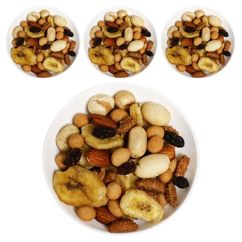 웰넛 자연두레 너츠하임 믹스넛 레드 지퍼백, 500g, 4개
