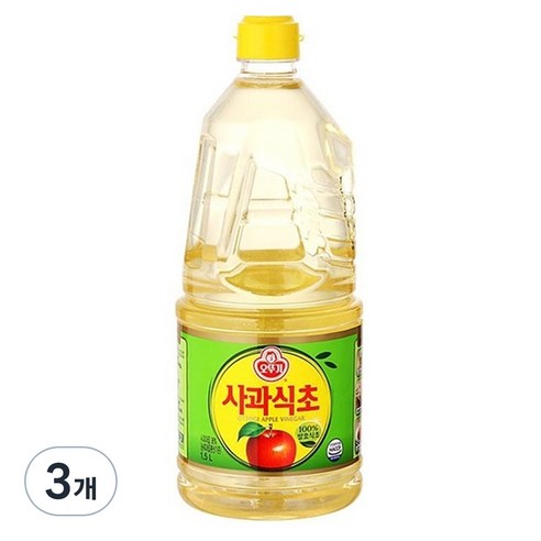 오뚜기 사과식초, 1.5L, 3개