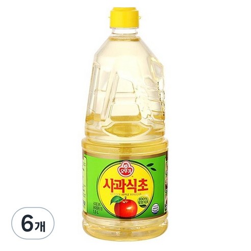 오뚜기 사과식초, 1.5L, 6개