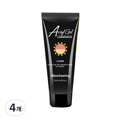 에스떼오뜨젠 야광 폴리젤 네일 인조 손톱 연장 재료 15ml, LU05, 4개