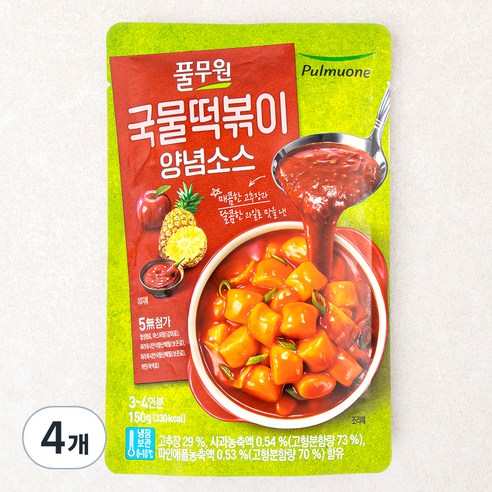 풀무원 국물떡볶이 양념소스, 150g, 4개