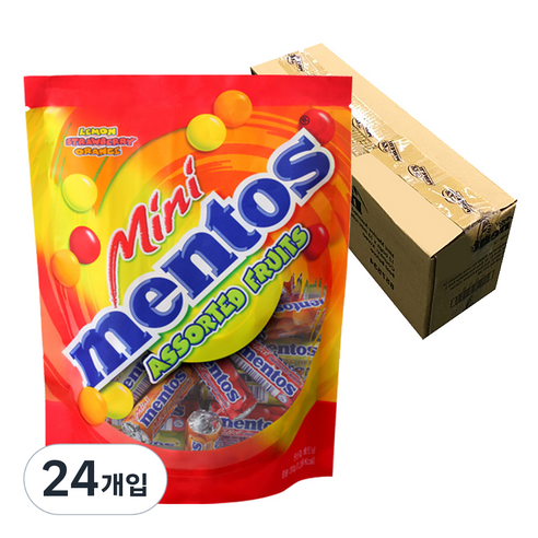 미니 멘토스 푸르티 츄잉캔디, 150g, 24개