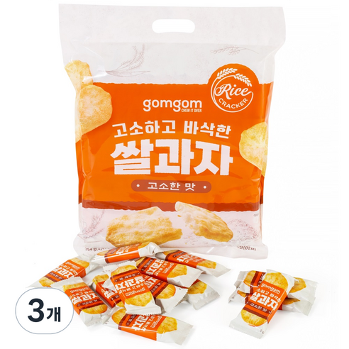 곰곰 쌀과자 고소한맛, 294g, 3개