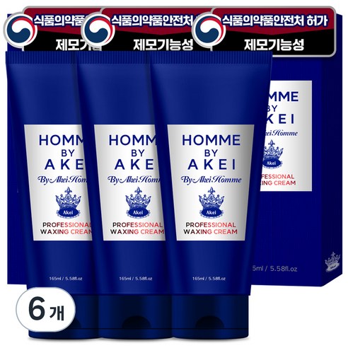아케이 옴므 프로페셔널 왁싱크림, 165ml, 6개