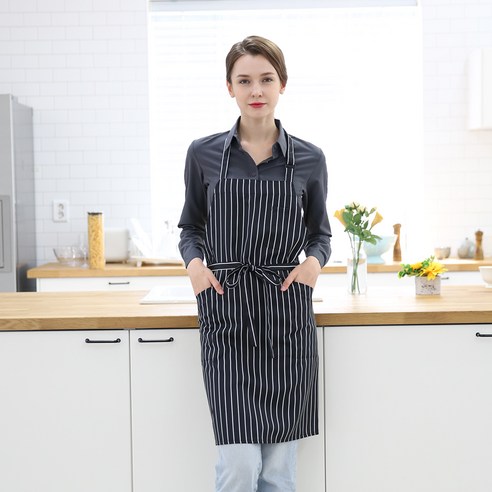 옷 얼룩 걱정 없이 요리가 즐거워지는 스트라이프 앞치마