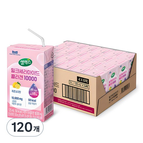 셀렉스 밀크세라마이드 콜라겐 10000 음료, 125ml, 120개