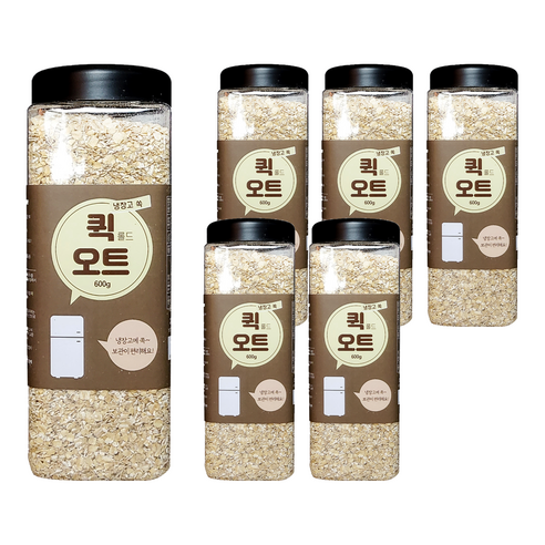냉장고쏙 퀵 롤드 오트, 600g, 6개