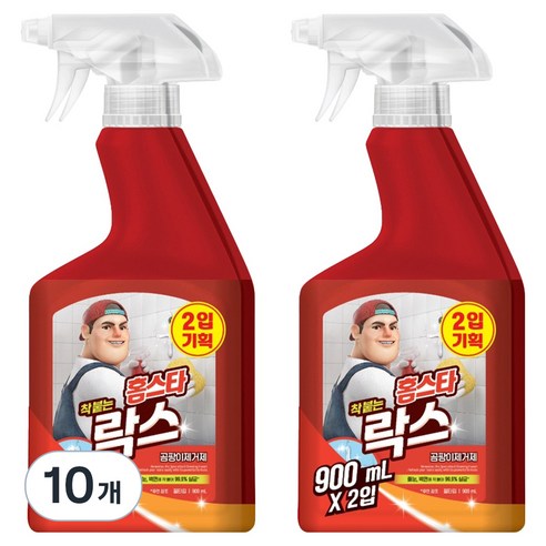 홈스타 착 붙는 락스 스프레이, 900ml, 10개