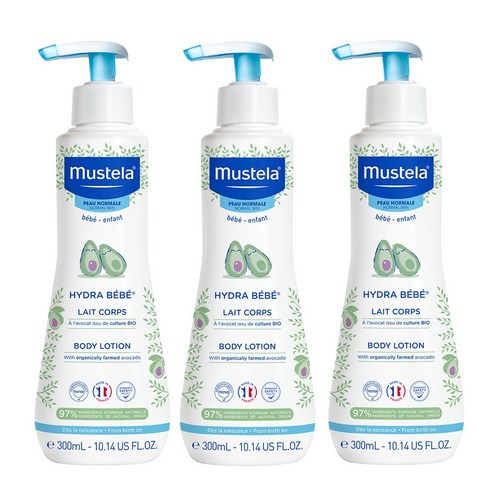 무스텔라 이드라 베베 바디로션, 300ml, 3개