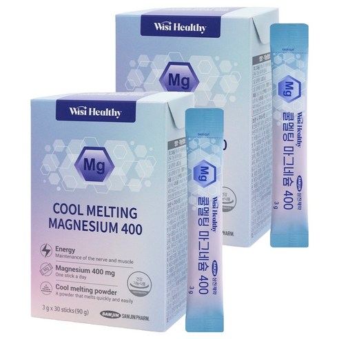 위시헬씨 쿨멜팅 마그네슘 400, 90g, 2개