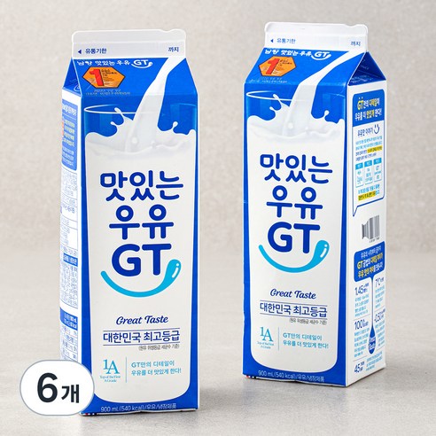 남양유업 맛있는 우유 GT, 900ml, 6개