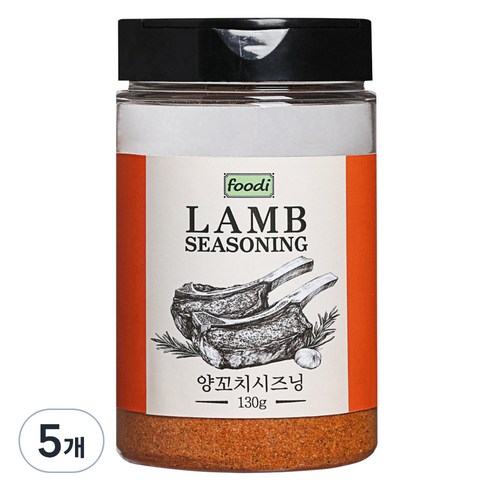foodi 양꼬치시즈닝, 130g, 5개