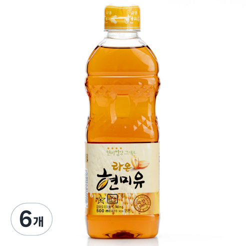 라온 현미유, 500ml, 6개
