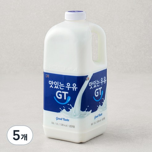 남양유업 맛있는우유 GT, 1.8L, 5개