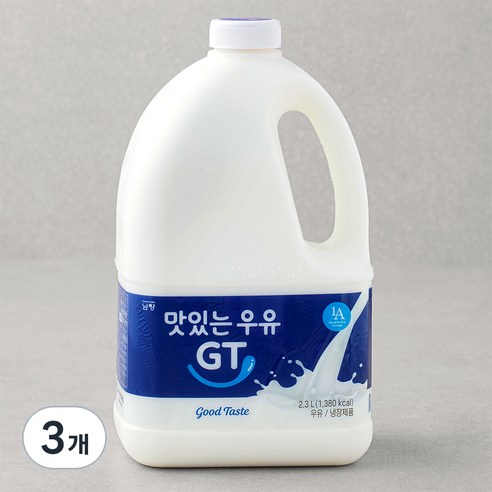 남양유업 맛있는우유 GT, 2.3L, 3개