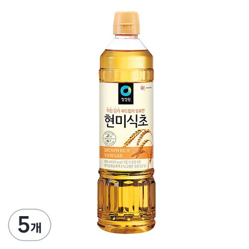 대상 청정원 현미식초, 900ml, 5개
