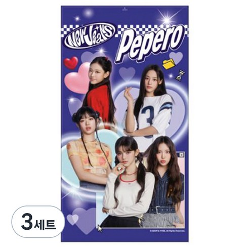 빼빼로  빼빼로 뉴진스 어쏘트 8개입, 3세트