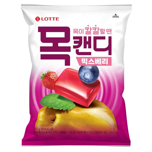 목캔디 믹스베리봉 리뉴얼, 217g, 1개