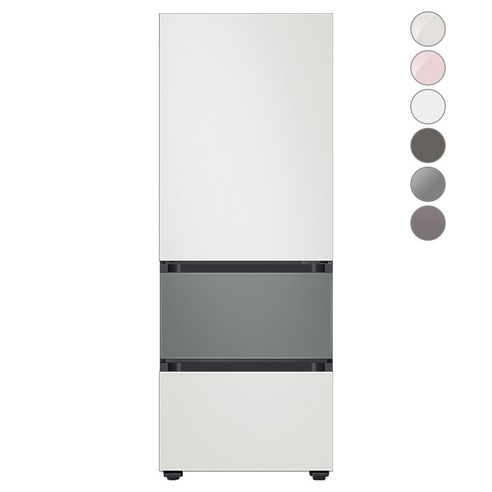 [색상선택형] 삼성전자 비스포크 김치플러스 냉장고 방문설치, 코타 화이트 + 새틴 그레이, RQ33A74A1AP
