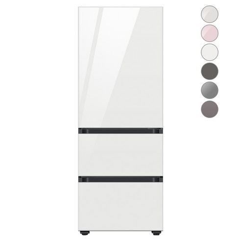 [색상선택형] 삼성전자 비스포크 김치플러스 냉장고 방문설치, 글램 화이트, RQ33A74A1AP