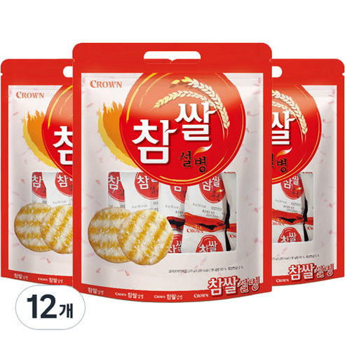 크라운 참쌀설병, 270g, 12개