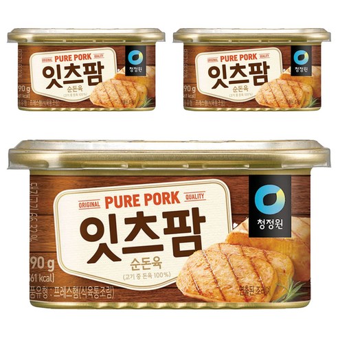 대상 청정원 잇츠팜 햄통조림, 190g, 3개