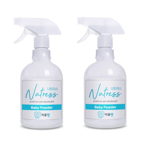 나트리스 강아지 살균 탈취제 베이비파우더향, 650ml, 2개