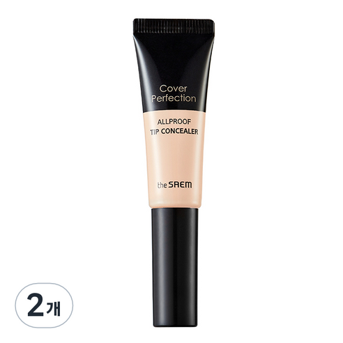 커버 퍼펙션 올프루프 팁 컨실러 12g, 1.0 클리어 베이지, 2개