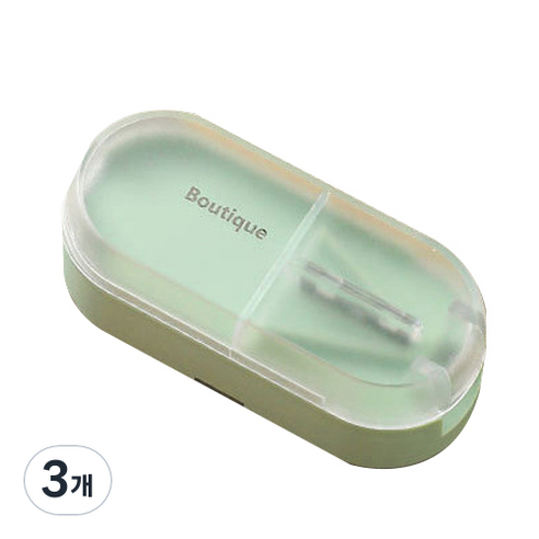 라온텐 알약 커팅 케이스 그린, 3개