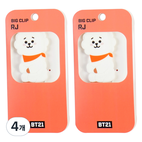 BT21 빅클립 2탄 알제이, 4개, 1개입