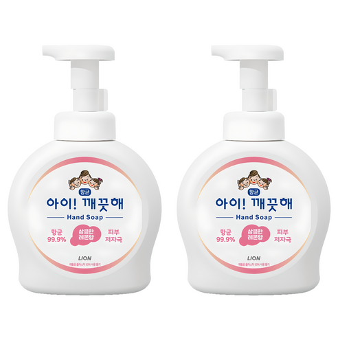 아이깨끗해 핸드워시 레몬향, 490ml, 2개