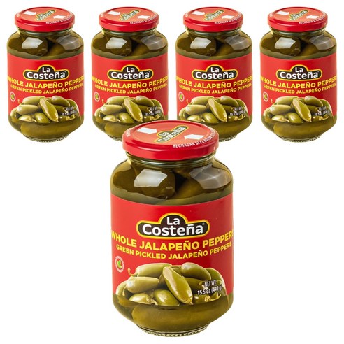 라코스테냐 홀 할라페뇨 페퍼, 440g, 5개