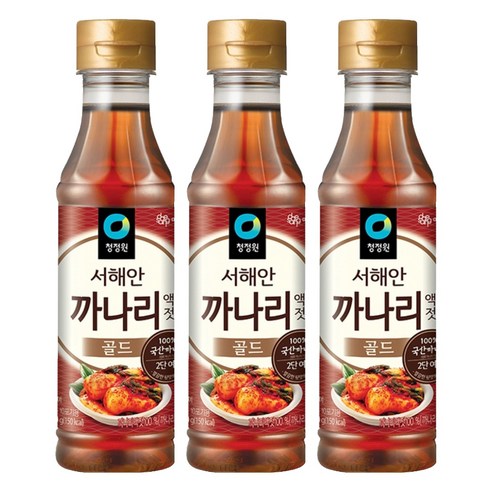 청정원 까나리 액젓 골드, 500g, 3개