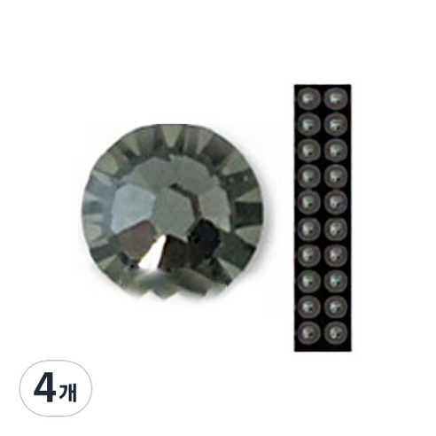 와사비네코 미미츠보 쥬얼리 귀지압패치 M 3.0mm 20p, 블랙다이아몬드, 4개