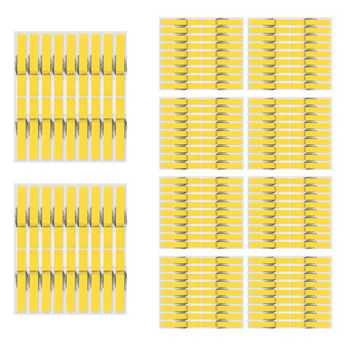 유니아트 1000 나무집게 소 (2.5cm) 18p, 노랑, 10개입