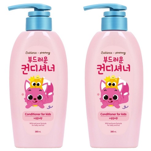 베비언스 핑크퐁 유아용 컨디셔너 자몽릴리향, 2개, 380ml