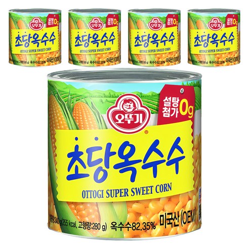 오뚜기 수퍼 스위트콘 초당옥수수, 340g, 5개