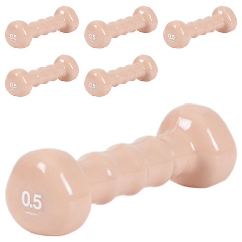 아이워너 PVC 삼각 아령 코랄핑크, 0.5kg, 6개